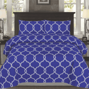 blue printed bedsheet